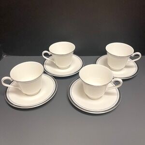 Set of 4 Vintage Royal Doulton Sarabande H5023 Replacement Tea Cups & Saucers